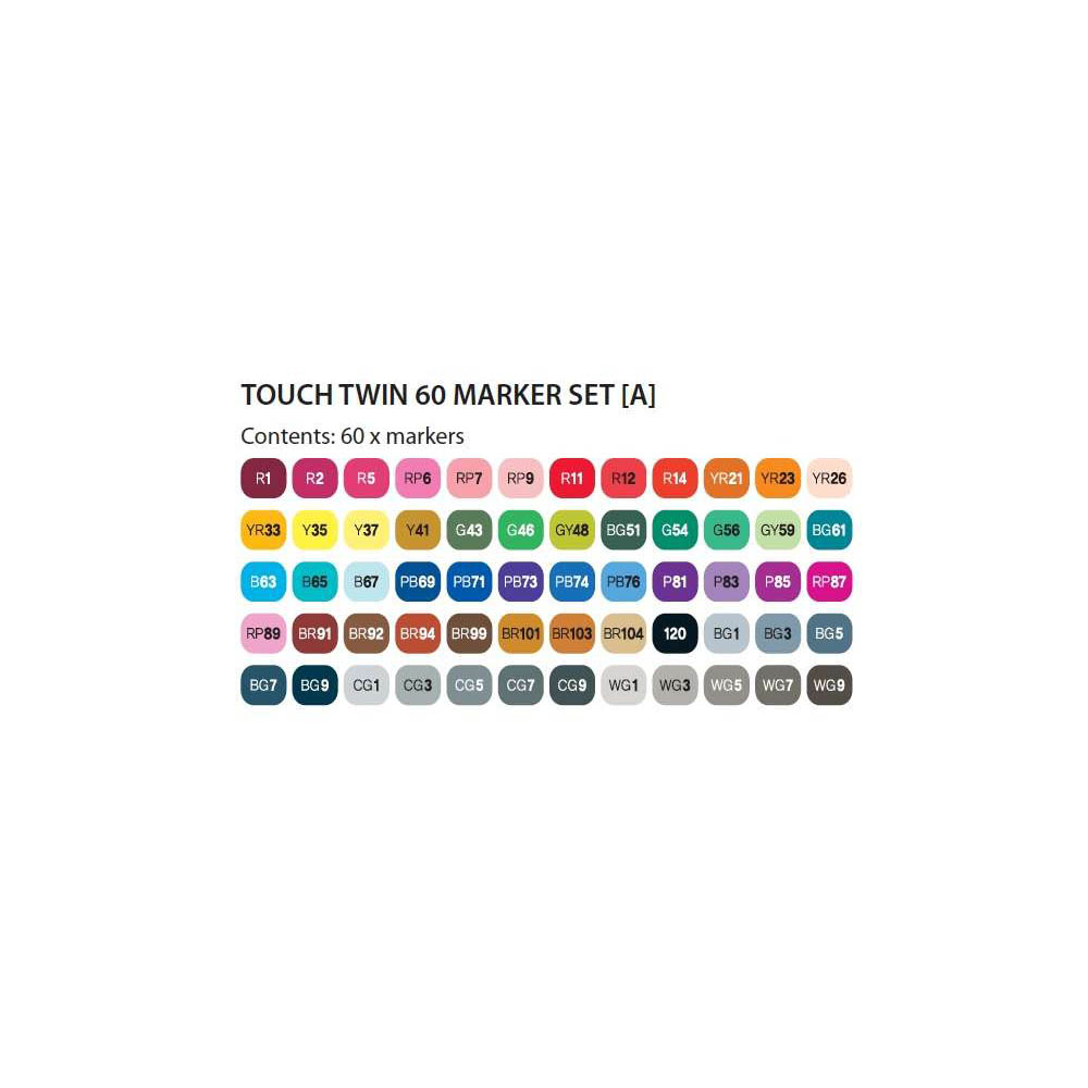 Touch Twin Marker 60er Set